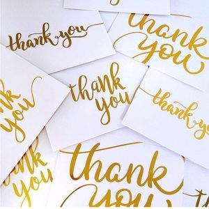 New 25 sets of thank you cards and envelope and a few stickers